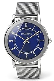 Collezione Round Face Analogue Mesh Bracelet Watch