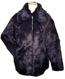 Bagazio Black Genuine Full Skin Rabbit Fur Bomber Jacket With Pull Up Zipper