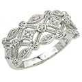 9ct White Gold Ladies Diamond Ring