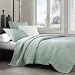 Natori Echo Diamond Geo Full/Queen Coverlet, Aqua