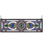 35W X 11H Evelyn In Lapis Transom Window Windows