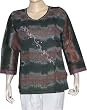 Cotton Shirts Womens Long Sleeve Top Blouse Block Print Hand Embroidery Size XL (tsht059)
