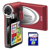 SVP HDDV-2300-Red 11MP Max 2.4-inch LCD Digital Video Camcorder with Speaker + FREE SVP 8GB SDHC Memory Card