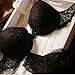 Etosell Women Sexy Deep V Lace Underwire Bra Set Push Up Bra Outfit Black 34B