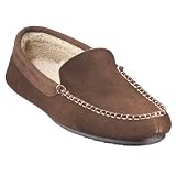 Dyson Suede Moccasin Slippers - Chocolate
