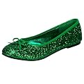 Glitter Flat Adult Shoes - Green