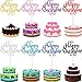 40 Pieces Happy Birthday Cupcake Toppers Birthday Cake Topper Picks for Birthday Party Cake Decoration, 8 Colors