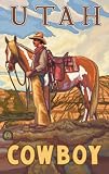 Northwest Art Mall 11 x 17 Poster Utah Cowboy by Paul A. Lanquist