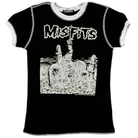 Misfits - Pushead Graveyard Ladies Ringer T-Shirt