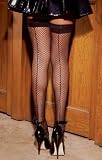 Elegant Moments Fishnet thigh hi with back seam 1724