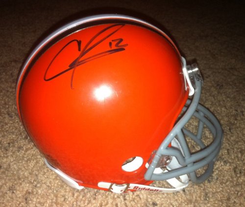 COLT MCCOY SIGNED AUTOGRAPHED CLEVELAND BROWNS MINI HELMET W/ HOLOGRAM + COA