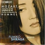 Mozart: Concerto No. 18; Symphony No. 40 (Chamber Arrangements by Hummel)