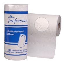Georgia-Pacific Preference 27300 White 2-ply Perforated Paper Towel Roll, 8.8" Length x 11" Width (Case of 30 Rolls, 100 per Roll)