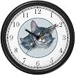 Cats - Mommy & Kitten Wall Clock by WatchBuddy Timepieces (Slate Blue Frame)