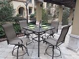 5pc Santa Monica Outdoor Sling Patio Bar Set