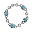 FOJO's Marcasite & Aqua Link Bracelet