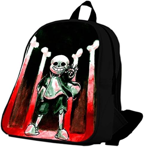 Undertale Red Skulls School Bag / Color Black / Size Large