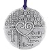Hand Made in America Greatest Is Love Metal Bible Christmas Ornament