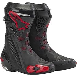Alpinestars Supertech R Men's Race/High-Performance Sports Bike Motorcycle Boots - Black/Red
