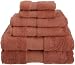 Kassatex combed long staple Turkish Cotton from our Elegance Collection 6-Piece Solid Towel Set, Cayenne