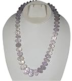 Semi Precious Amethyst Gemstone Necklaces Handmade Jewelry Indian Style 19 inches (gnklc074)