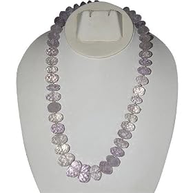 Semi Precious Amethyst Gemstone Necklaces Handmade Jewelry Indian Style 19 ... by ShalinCraft