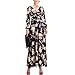 Eastabile Womens Vintage Floral Printed Deep-V Neck Evening Party Beach Long Dress