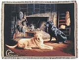 Black and Yellow Labs Labrador Retriever Tapestry Throw Blanket by Ducks Unlimited