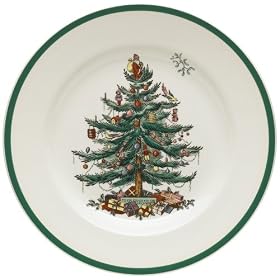Spode Christmas Tree Dinner Plates, Set of 4