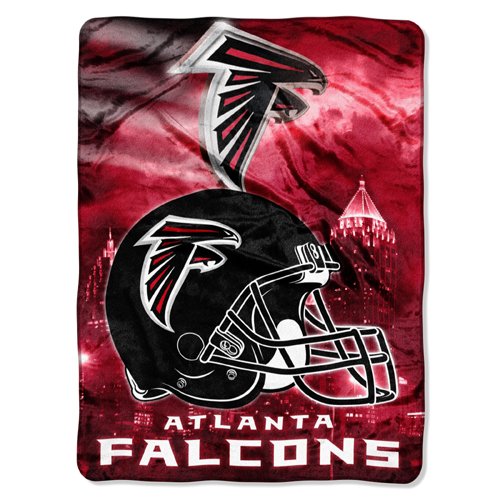 Atlanta Falcons NFL Royal Plush Raschel Blanket (Aggression Series) (60x80