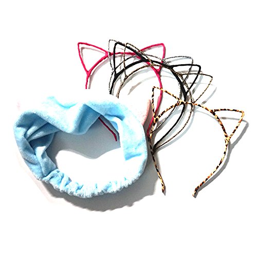 Manc GG Boutique Cat Ear Headband Headwear Hair Head Bands Hair Accessories for Women and Girls 6PCS