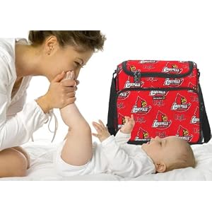 U of L University of Louisville Cardinals Logo Diaper Bag - Baby Bag for New Dad Father or Mom NEW Mother Baby Shower Gift Idea