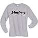 Marines Long Sleeve T-Shirt - Military Style Physical Training T-Shirt in gray