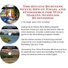 The Online Business Setup, Opt-in Email, eCommerce for Wine Making Supplies Businesses by Wine Making