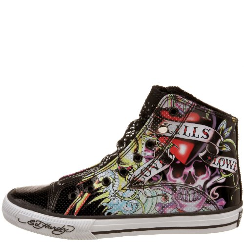 Ed Hardy Women's Babylon High Rise Sneaker,Black-10SBN601W,8 M US