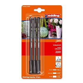edding 1255 Calligraphy Pen Pack of 3 - Black
