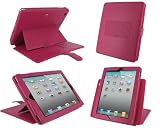 rooCASE Convertible Leather (Black) Case Cover with 24 Angle Adjustable Landscape / Portrait Stand for Apple iPad 2 / iPad 3 / The new iPad (Automatically Wakes and Puts the iPad to Sleep)