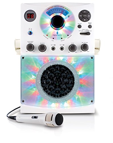 Top Loading CDG Karaoke System with Bluetooth, Sound and Disco Light Show