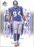 2003 SP Authentic 99 William Joseph (Football Cards) (RC - Rookie Card - Serial #'d to 2200)