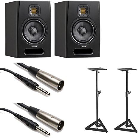 Adam Monitors F5 Pair w/ Interconnect Cables &amp; Monitor Stands
