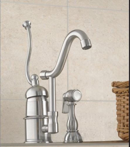 Mico 7852 Sn Countryside Satin Nickel Single Handle Kitchen Faucet