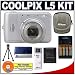 Nikon Coolpix L5 7.2 Megapixel Digital Camera with 5x Optical Zoom + High Speed USB Card Reader + Spare AA Batteries with Charger + Digital Camera Case (Camera Refurbished by Nikon U.S.A.)
