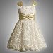 Bonnie Jean LITTLE GIRLS 4-6X METALLIC-GOLD IVORY ...