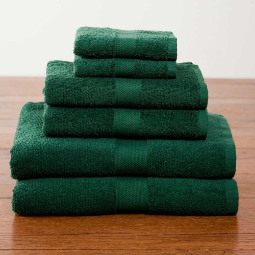 6 Piece Towel Set, Hunter Green Home Garden Linens Bedding Towels Bath