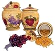 CANISTER SET,3PC CANISTER TUSCANY WINE GRAPE FRUITS