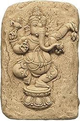 Dancing Ganesh Wall Relief from Angkor Wat, 10"H