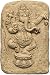 Dancing Ganesh Wall Relief from Angkor Wat, 10"H