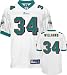 Ricky Williams #34 Miami Dolphins Authentic NFL Player Jersey by Reebok (White Color)