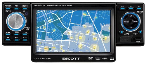 Scott DNX 430 Autoradio mit Navigation (10,9 cm (4,3 Zoll) TFT LCD Touch-Screen, DVD-Player (MPEG4/Xvid), GPS, USB, SD/MMC Kartenleser) schwarz