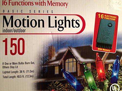 Motion Lights Indoor Outdoor 150 Multi Color Lights ~ 16 Functions with Memory